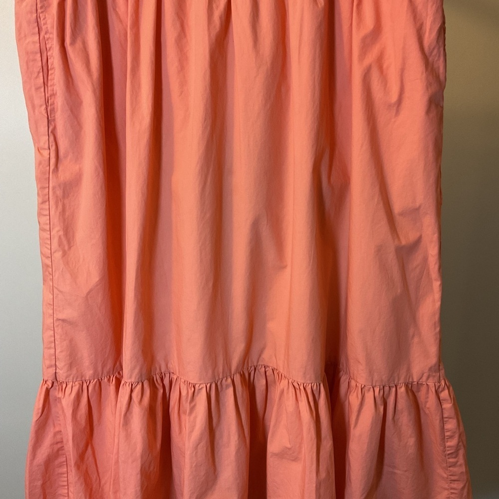 A New Day Coral Peach Tiered Maxi Skirt XL Pockets Boho Summer Midi Pink - Picture 5 of 7